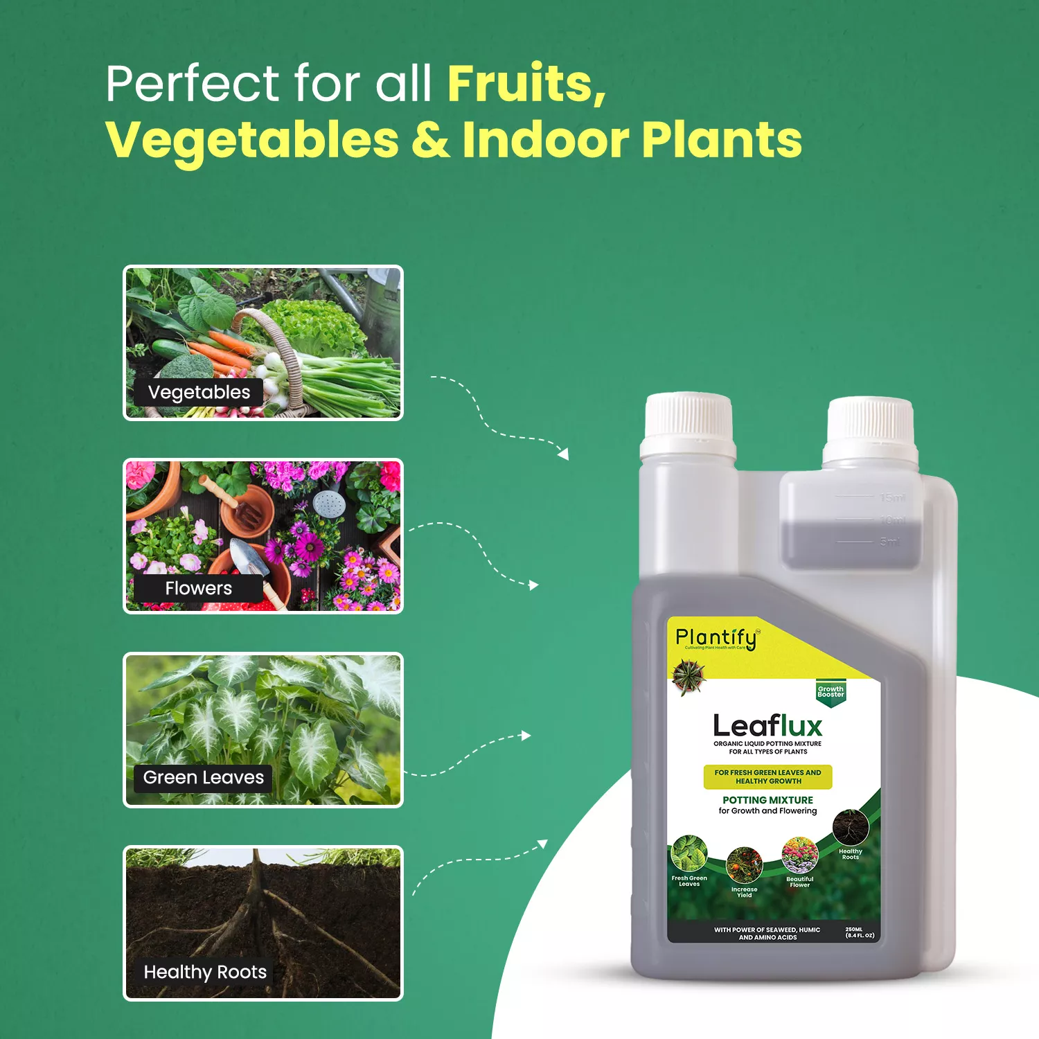 Plantify Leaflux- Organic Plant Growth Booster for Healthy Roots & Yields - Image 3